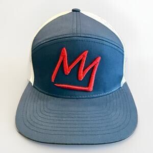 Mammoth Mountain California Snowboard Ski Mens Blue White SnapBack Hat Cap